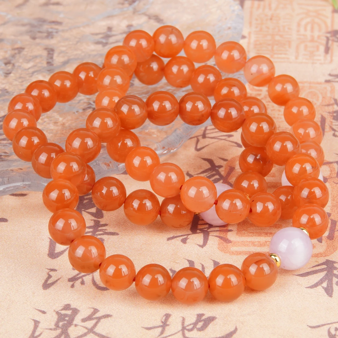 【书记甄选】天然南红玛瑙单圈手链7mm 多样式发一  CC1556