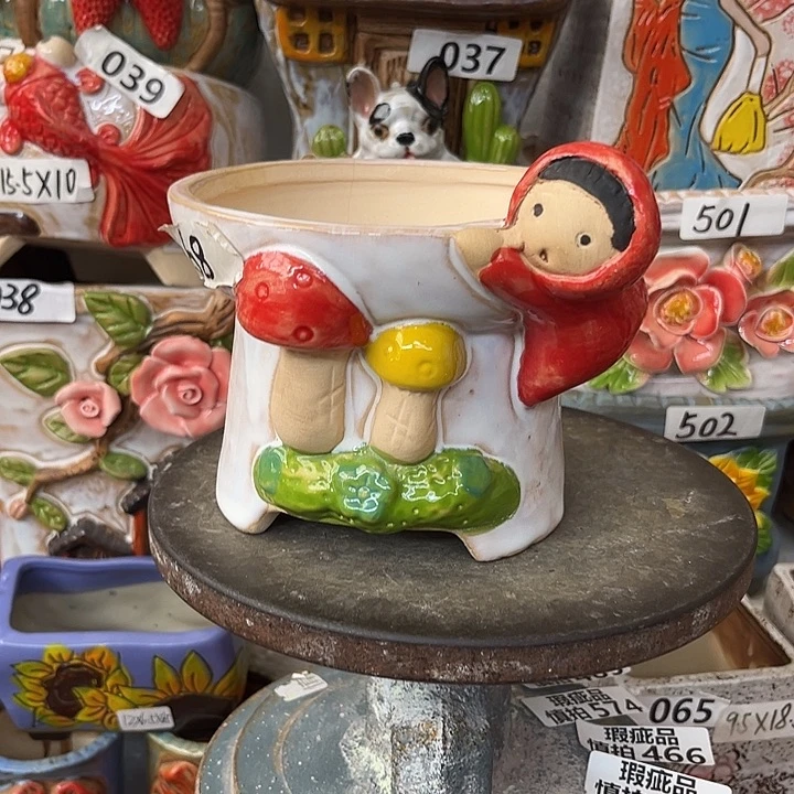 粗陶材质多肉花盆