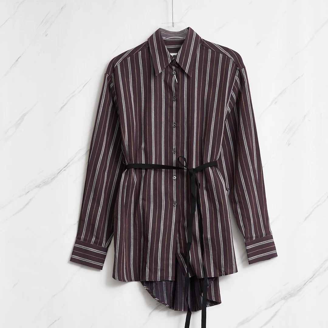 Maison Margiela MM6女士条纹长袖衬衫/MMGU00525