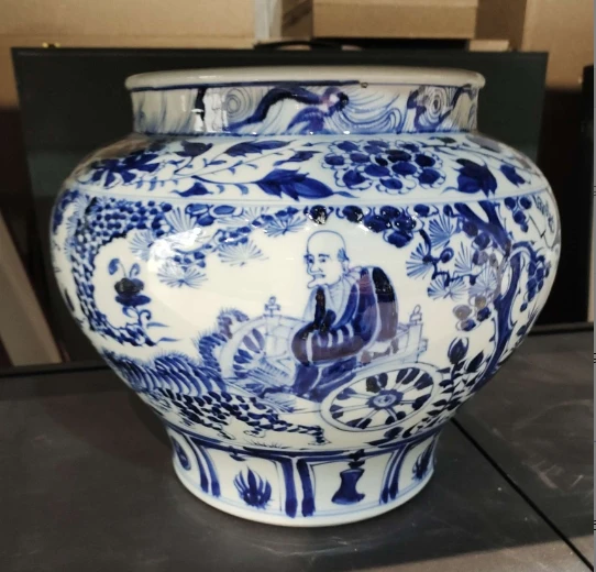 万元青花鬼谷子大罐