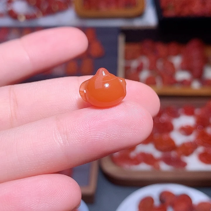 南红玛瑙足银镶嵌南红把把壶