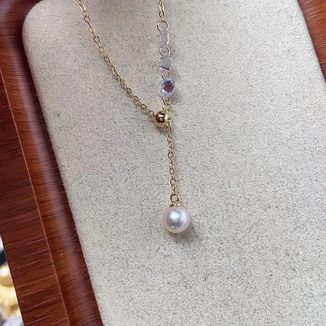 海水珍珠银S925镶嵌吊坠(不含链)