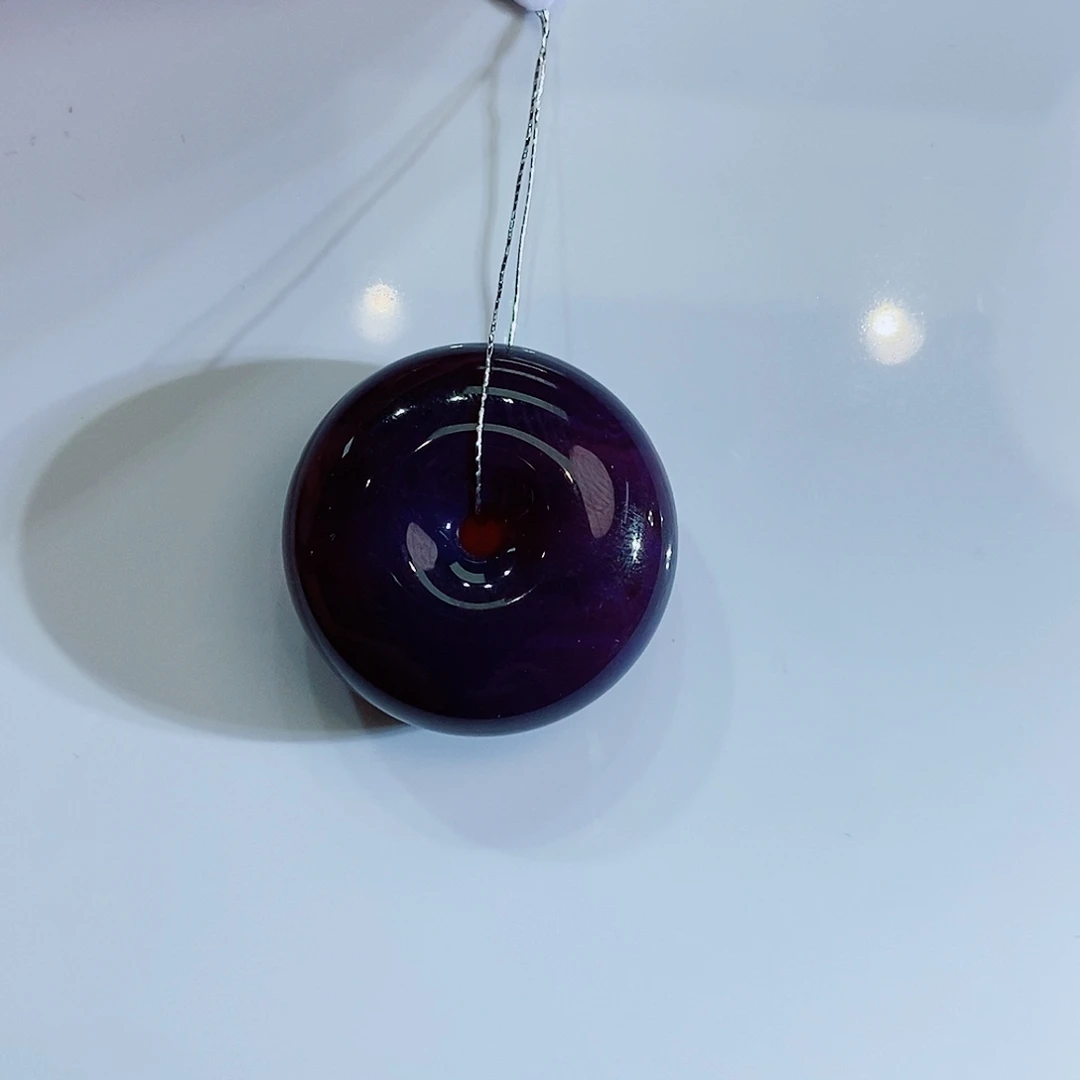 未镶嵌琥珀珠宝奇石紫罗兰平安扣8g