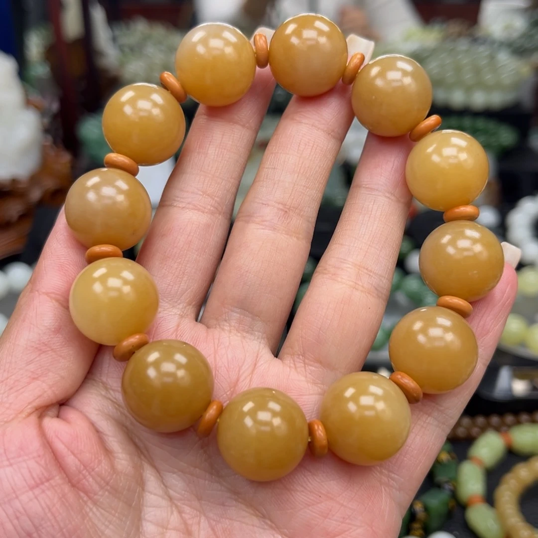 和田玉手串未镶嵌烟****y