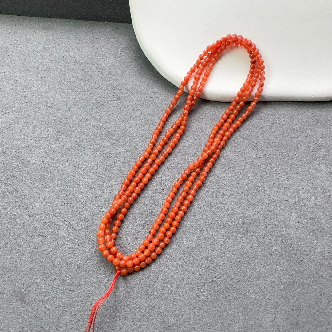 南红玛瑙圆珠多圈长配链2.5mm