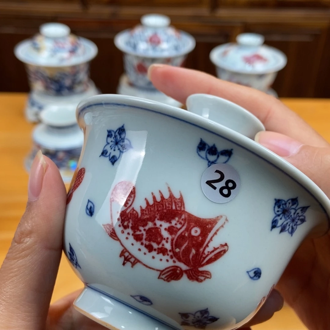 手绘现代茶具非古董