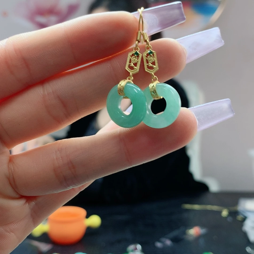 【闪购商品】翡翠耳饰未镶嵌，