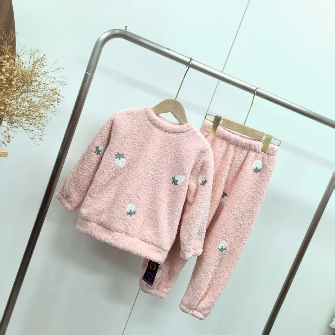 【Q962】粉色泰迪绒居家服A2-3