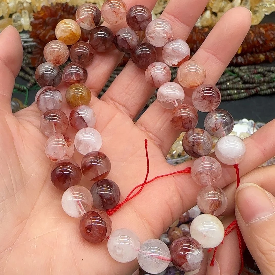 玛瑙/玉髓合金珠宝半成品锦鲤胶花水晶10mm一条