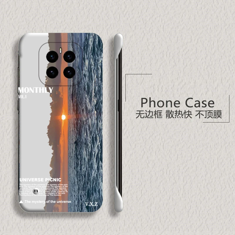 海洋日落华为荣耀GTpro手机壳PPG一AN00无边框半包超薄新款散热