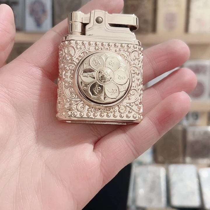 佐罗582纯铜镀金六字箴言磕头机