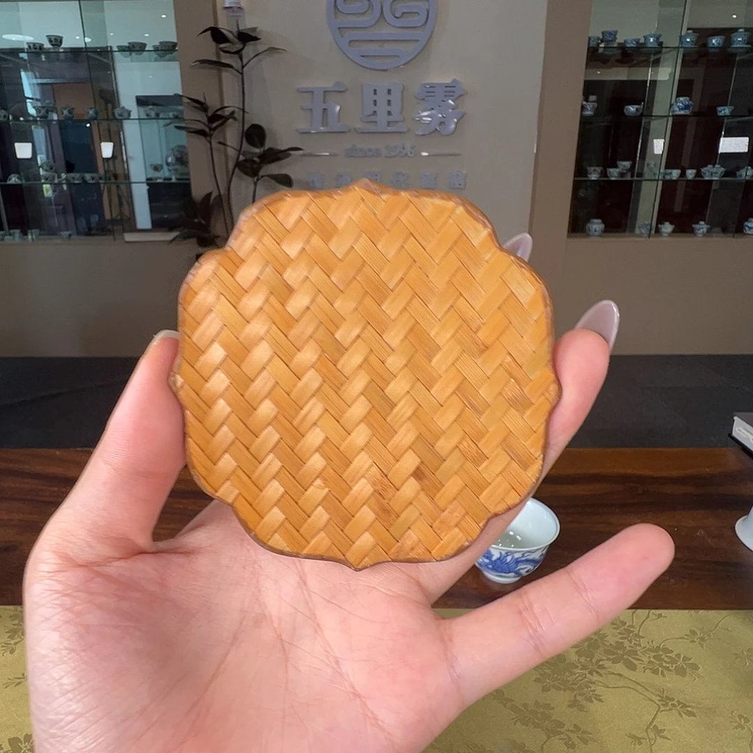 手工编织竹质杯垫