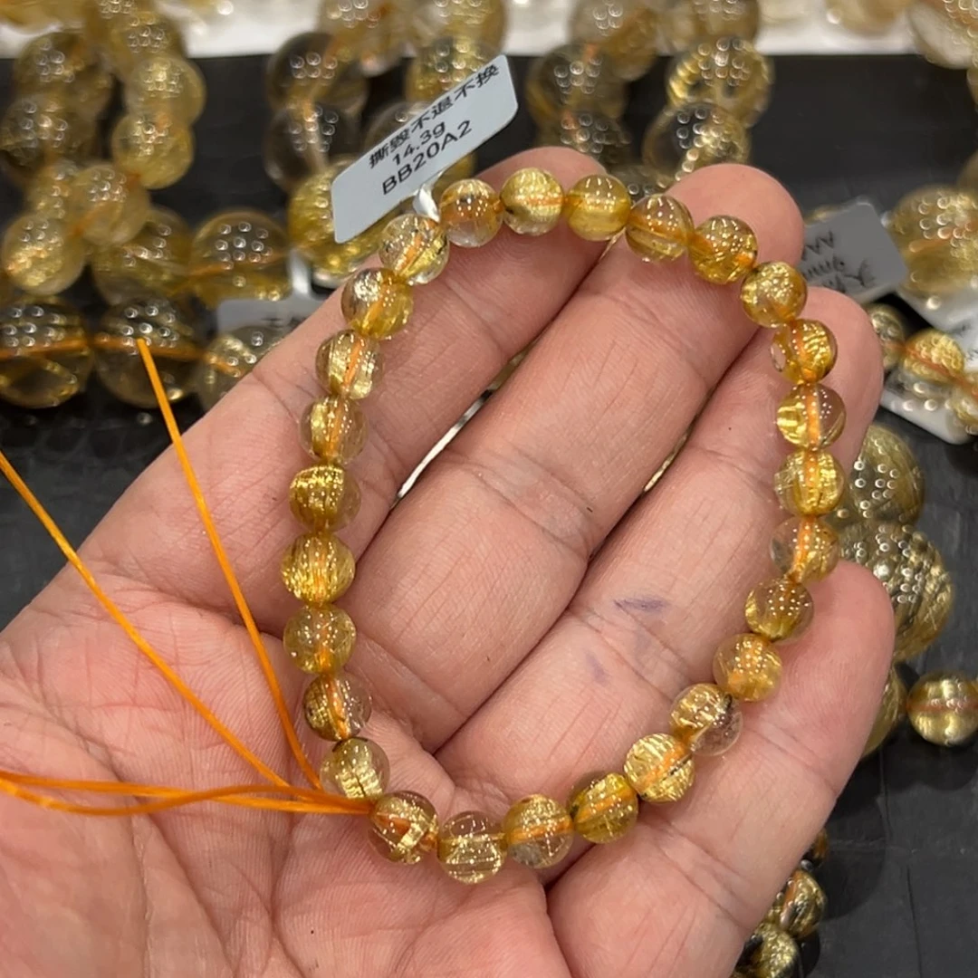 水晶未镶嵌手链b158钛晶