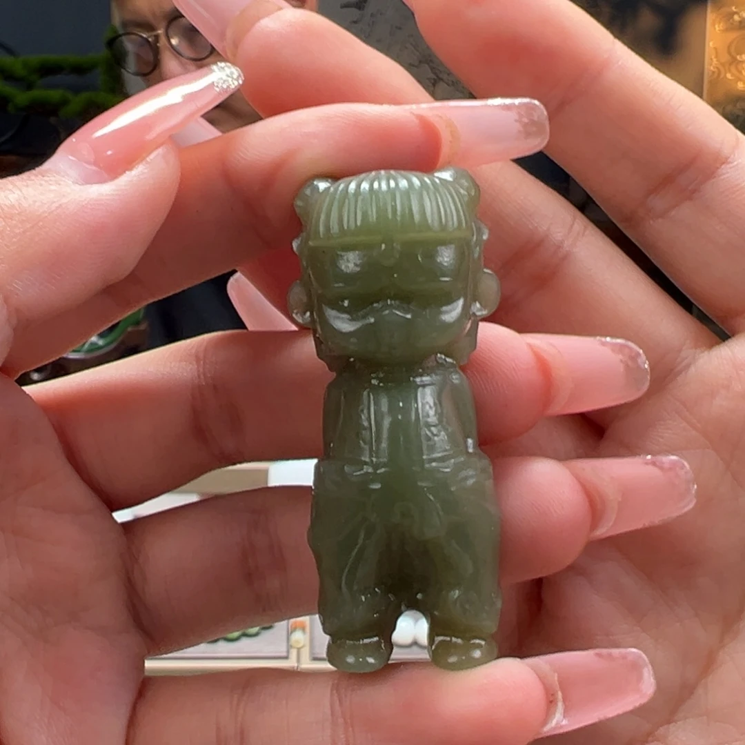 手串未镶嵌和田玉青黄口哪吒