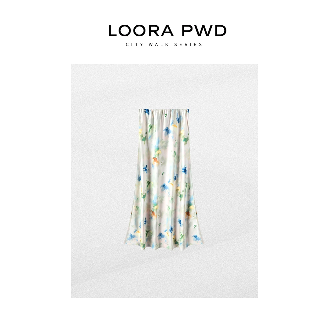 LOORAPWD/罗拉密码 新款春夏松紧腰意韵印花半身裙25CJBF0042N