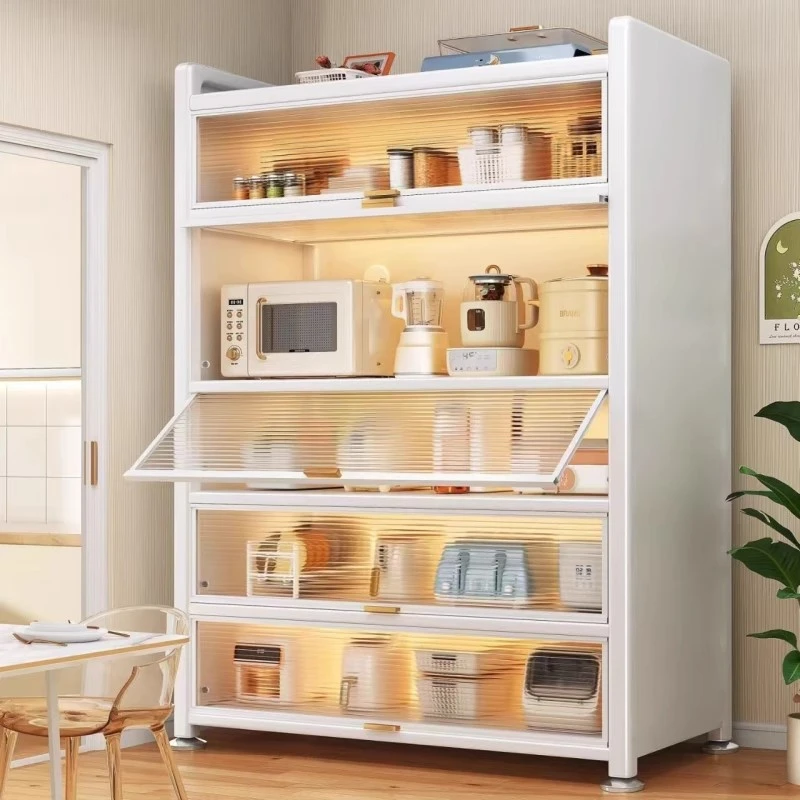 【大甩卖！！】厨房多功能橱柜落地微波炉餐边柜酒柜靠墙一体收纳柜子