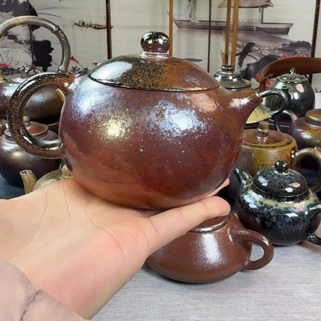 壶柴烧紫砂西施壶