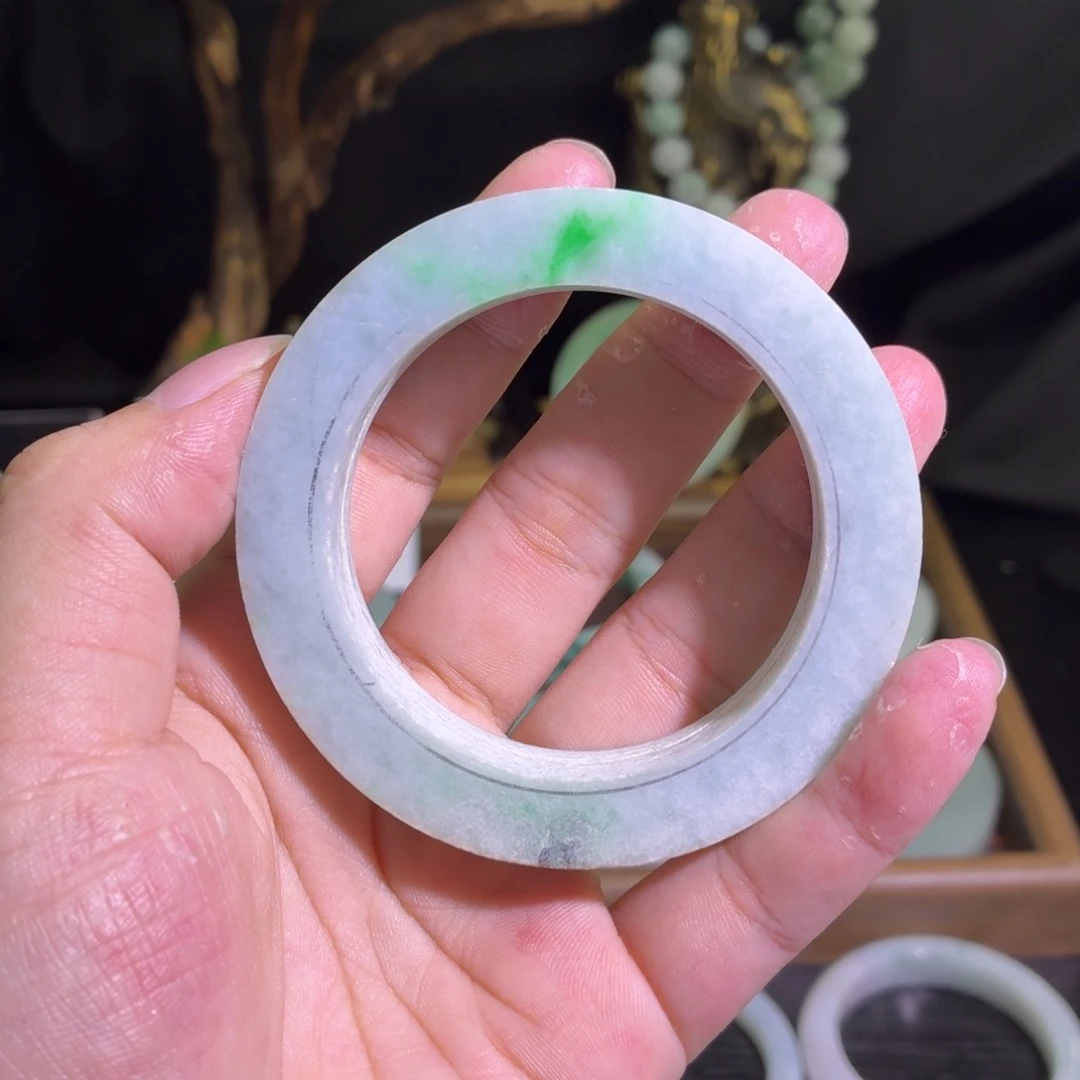 定制翡翠未镶嵌翡翠A货毛胚手镯定制