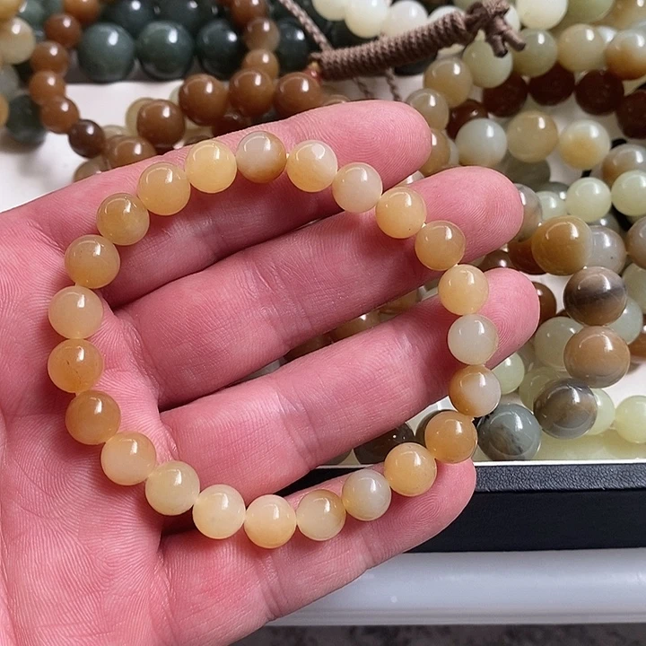 手链未镶嵌和田玉（糖玉）