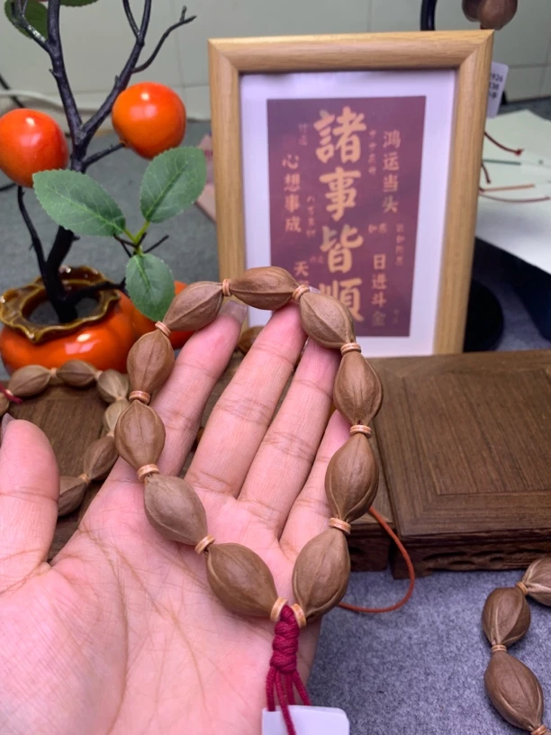梅林原生态铁核14*25 小尺寸三面佛梅林铁核橄榄核素串手串文玩