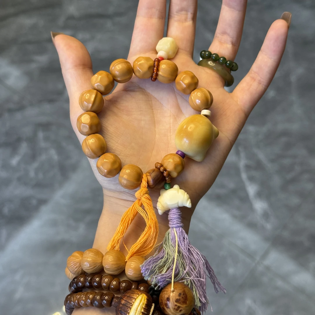 猴头鲨鱼背DIY爱心小熊蜜糖罐国风文玩手串