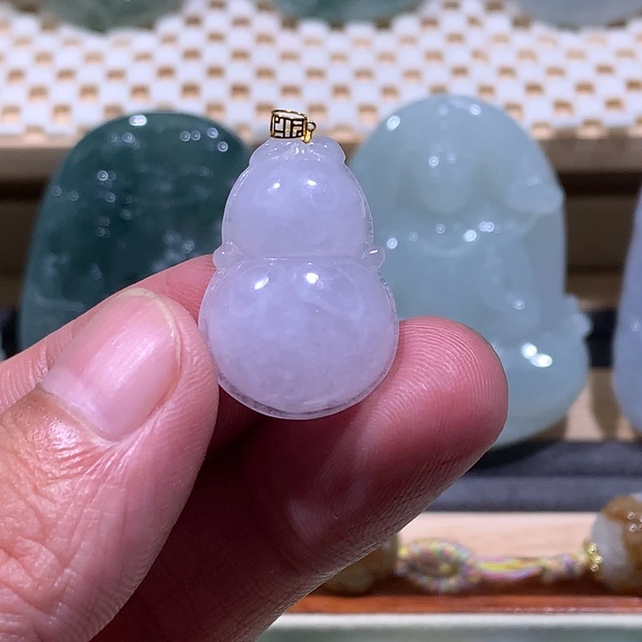 翡翠未镶嵌颈饰/炸/金扣头 葫芦