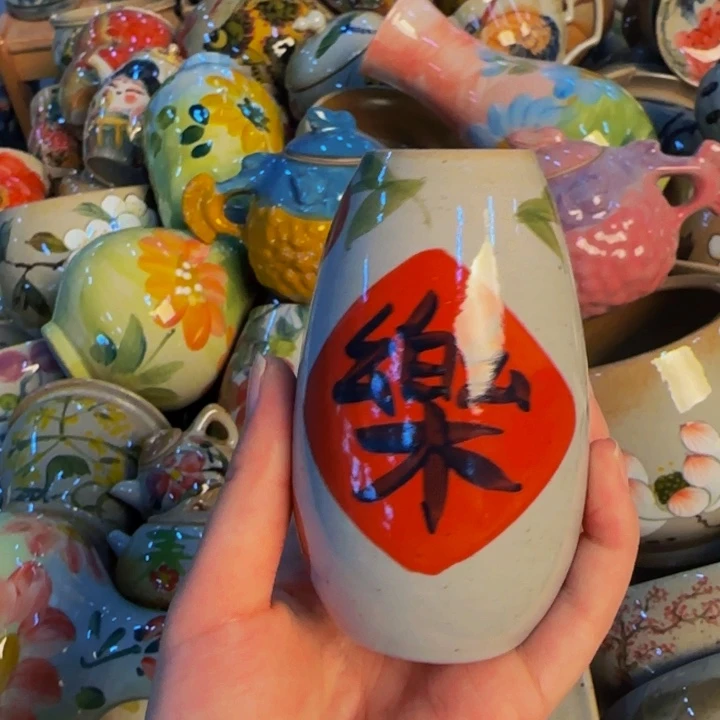 瓷片手工手绘陶瓷细微不一样