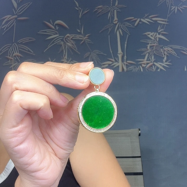 吊坠(不含链)银S925镶嵌翡翠特价