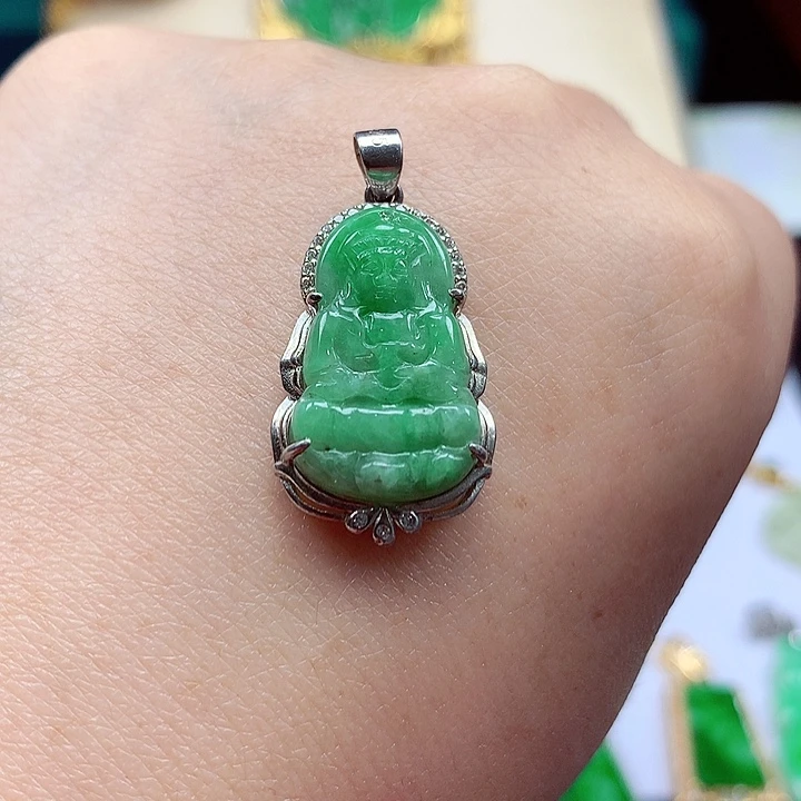 颈饰银S925镶嵌翡翠翡翠