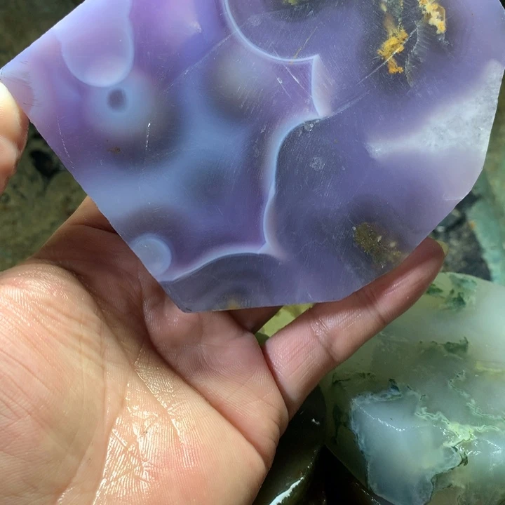 紫***蓝定制玛瑙天然玛瑙手镯