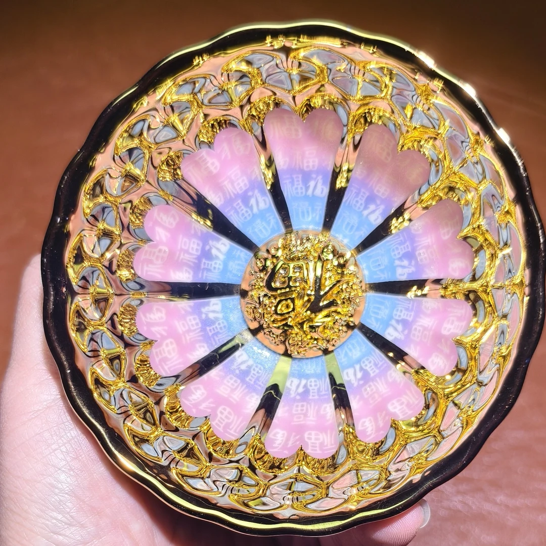 【金玉满堂金福杯】喝茶喝水品茗杯陶瓷杯主人杯百福杯