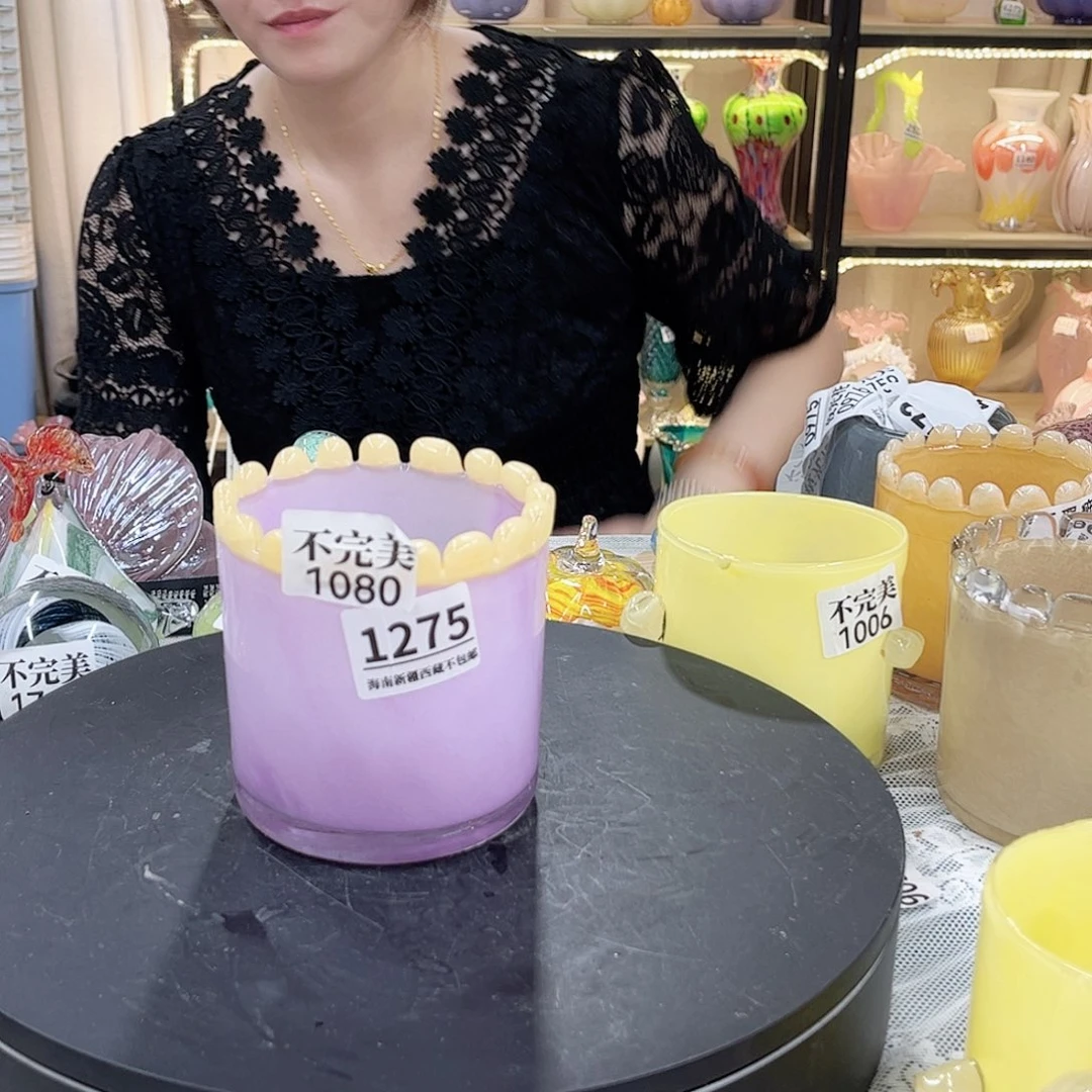 不完美琉璃花瓶摆件