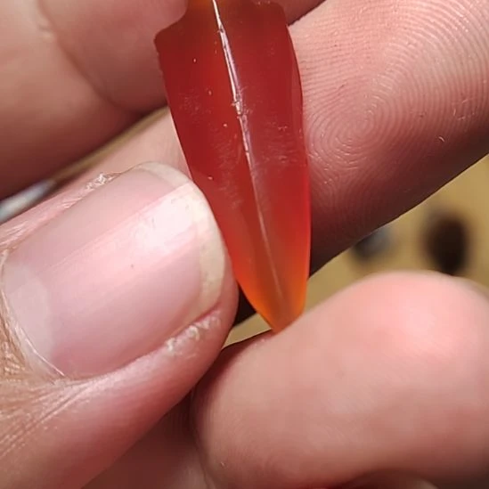 玛瑙/玉髓未镶嵌吊坠(不含链)清代玛瑙箭头