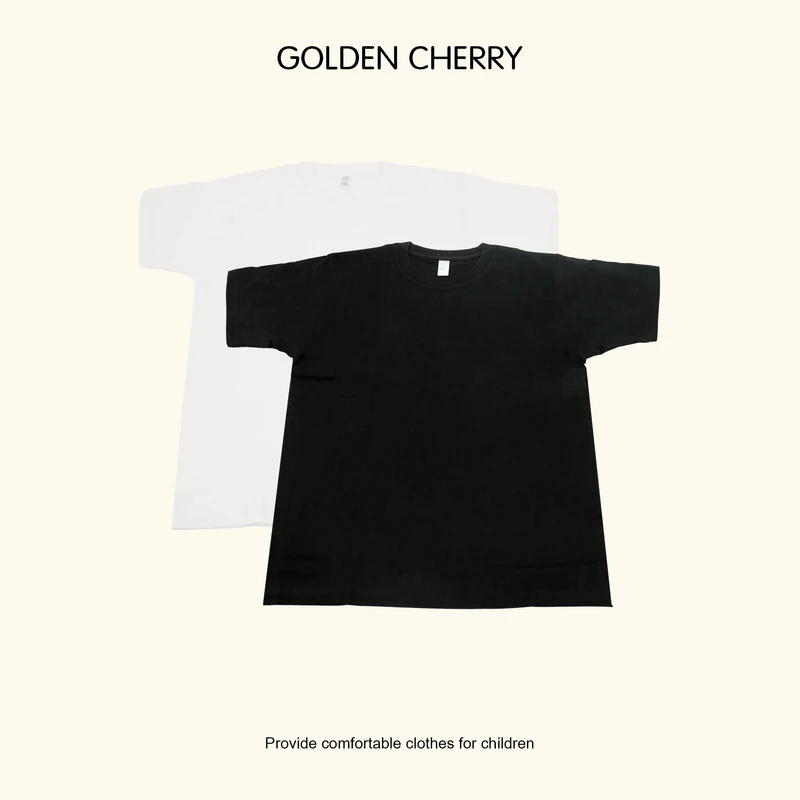【Golden cherry】亲子纯色黑白时尚百搭T恤