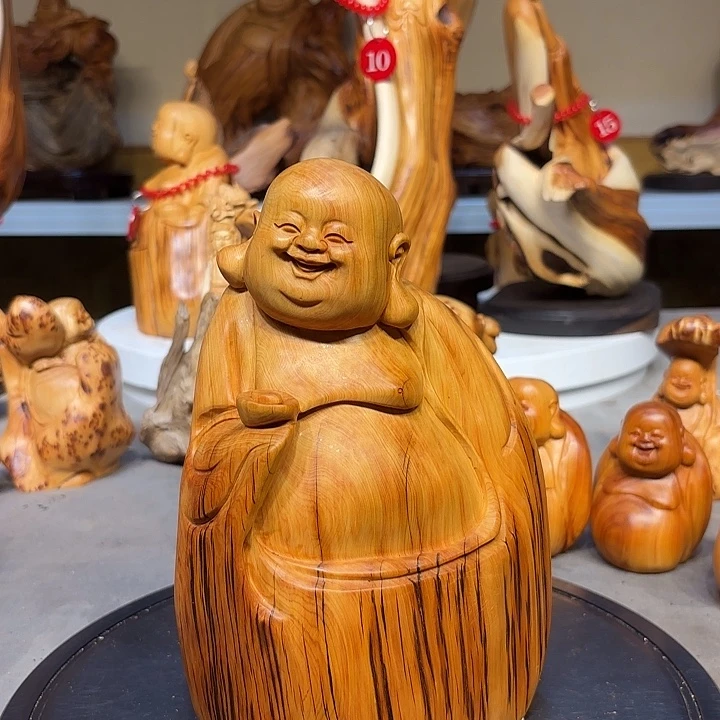 柏木太行崖柏弥勒佛