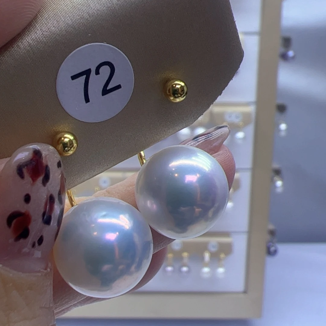 淡水珍珠耳饰银S925镶嵌