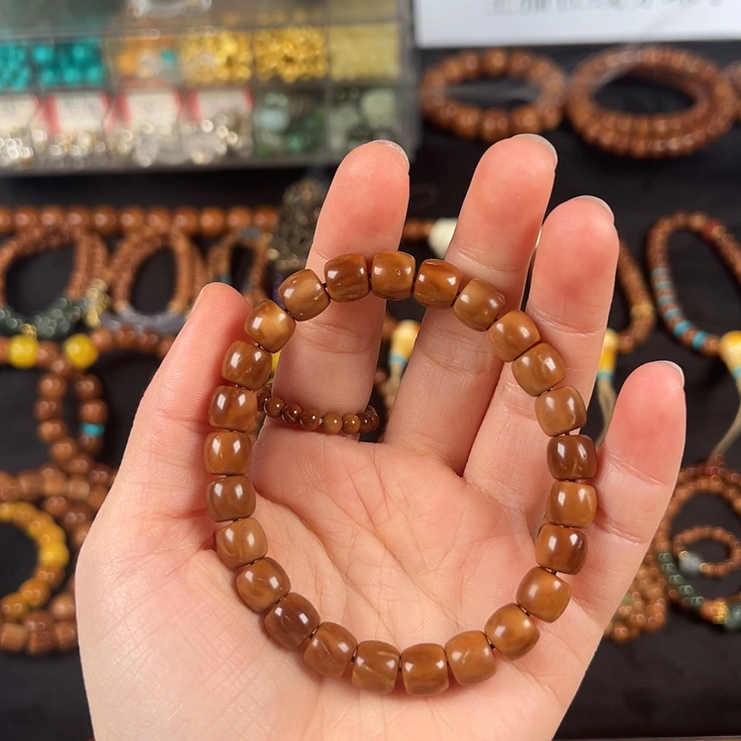 库克手串直切8*9mm精挑款少棕眼少棕线