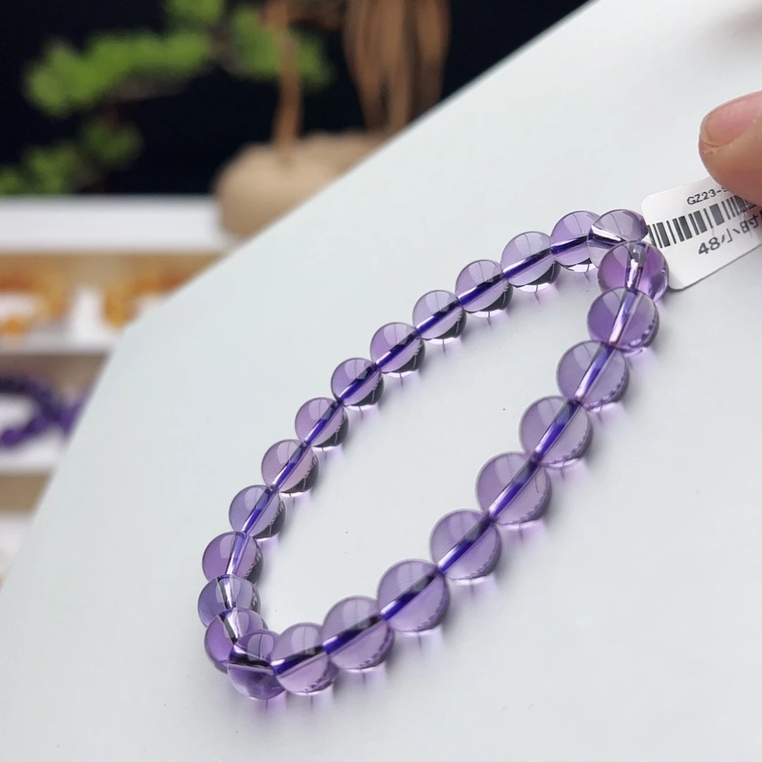 未镶嵌水晶手链紫水晶8.3mm17.5