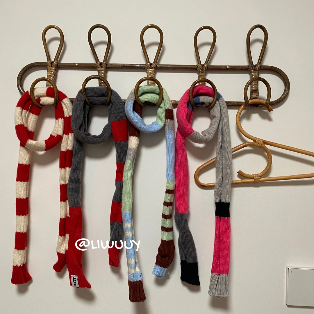 LIWUUY鲤坞拼色保暖针织围脖