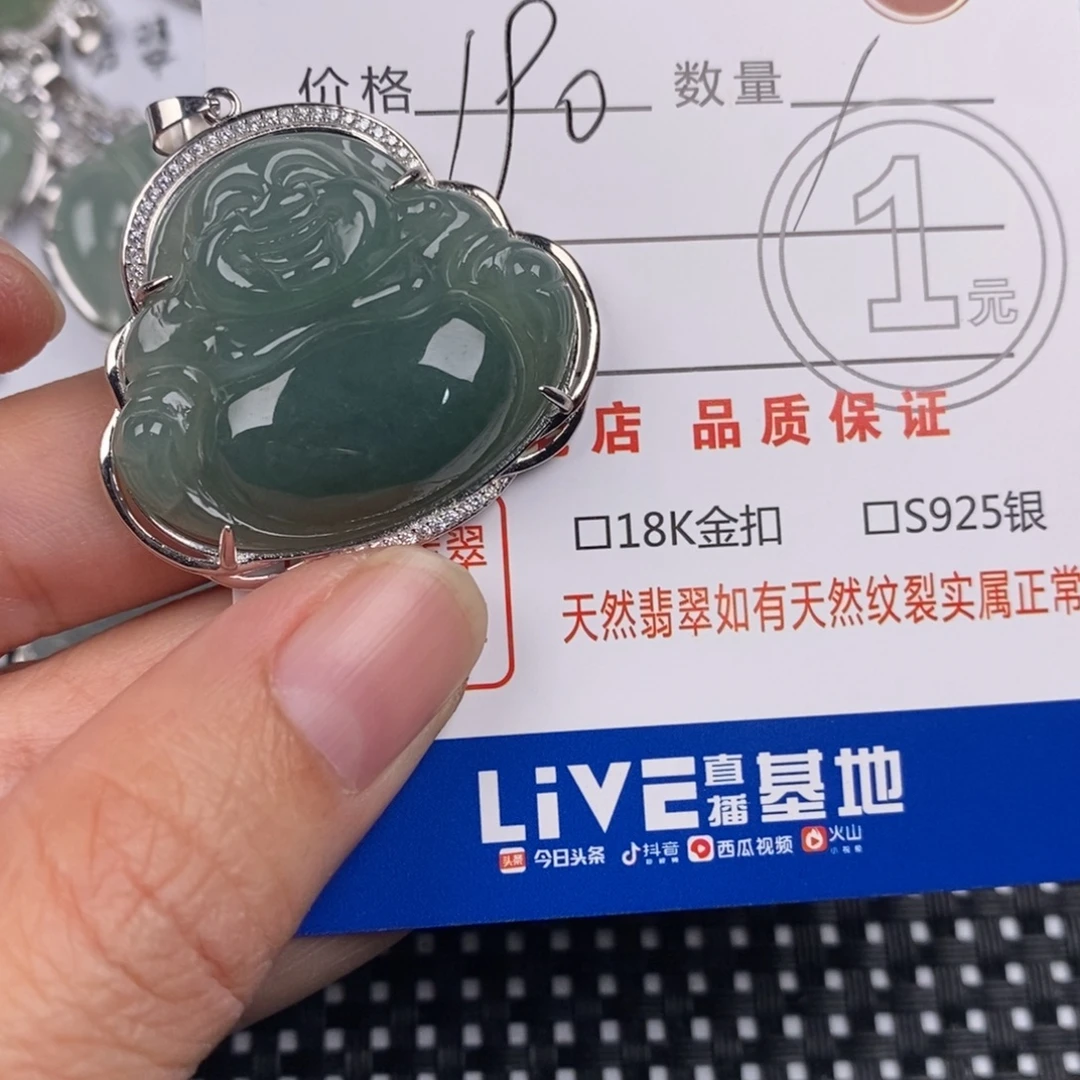 翡翠银S925镶嵌颈饰