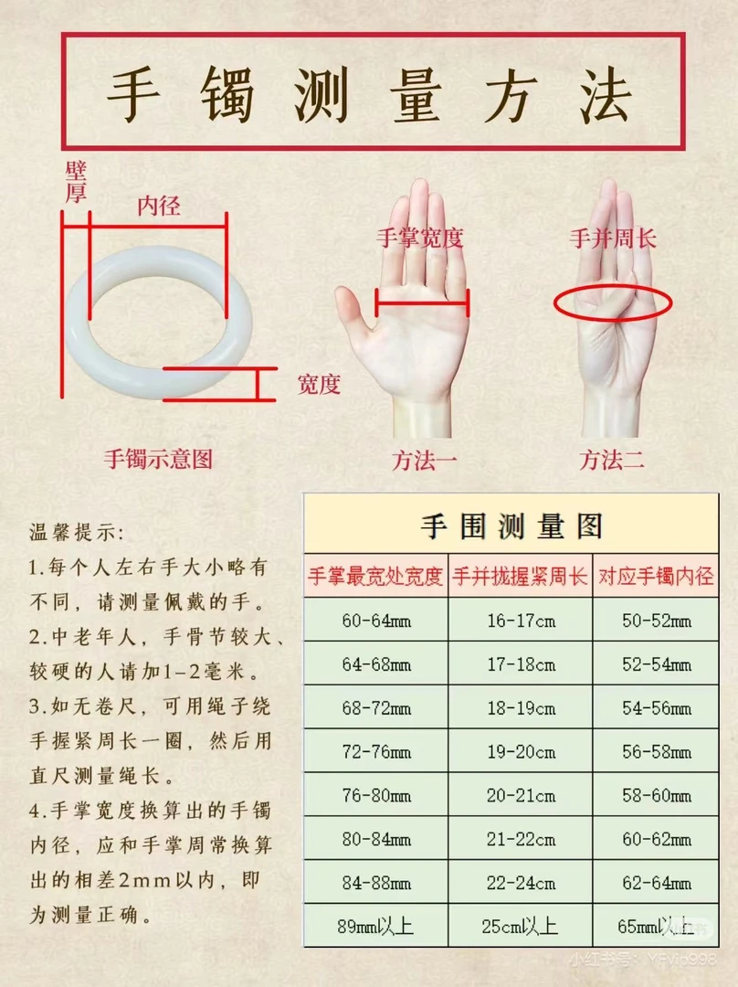手镯测量方法（客服专用链接，勿拍！）
