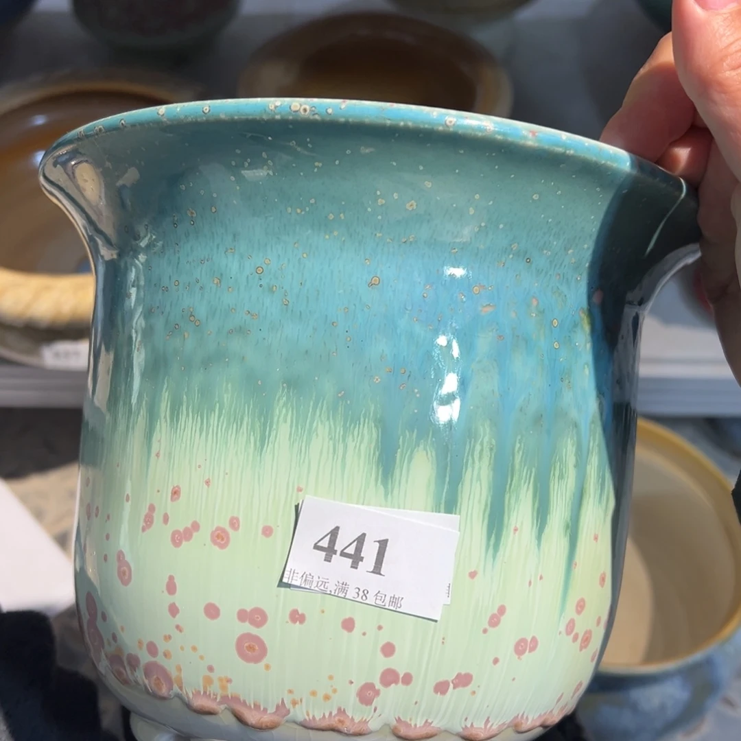 陶瓷口20高16 景德镇手工花盆