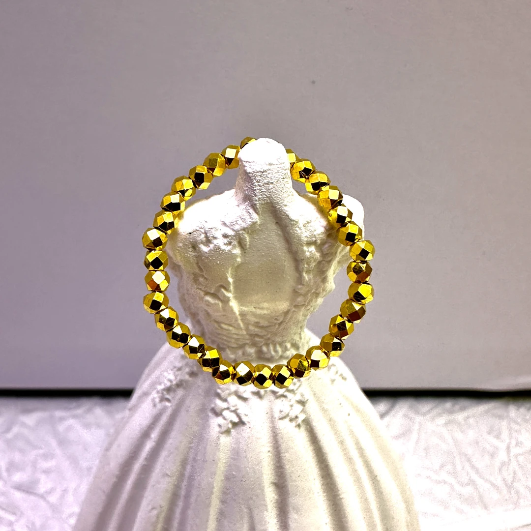 足金饰品 1.5mm蹦迪珠戒 C0254