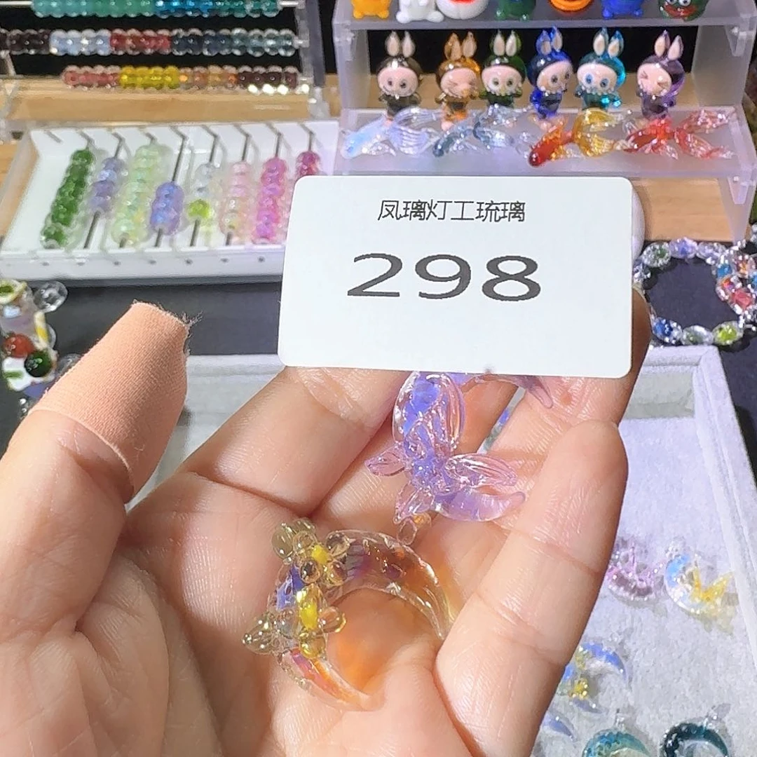 玻璃颈饰298月亮吊坠