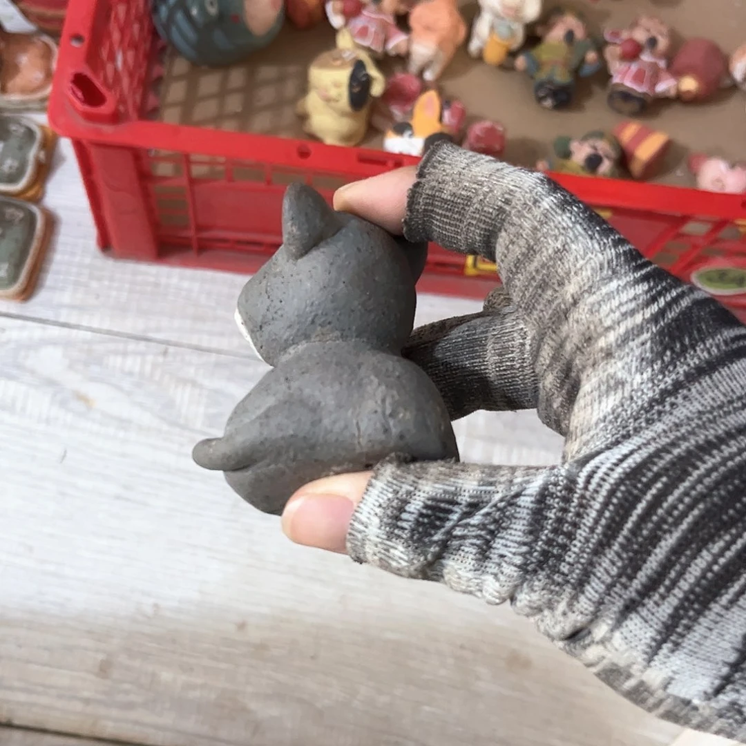 泥塑浮****ぃ古镇炻陶花盆