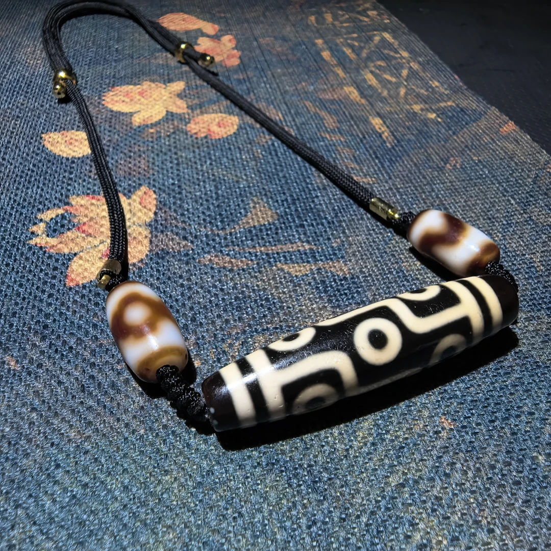 吉寳【炫九】天珠玛瑙天珠项链锁骨链搭配可调节绳多样性发货