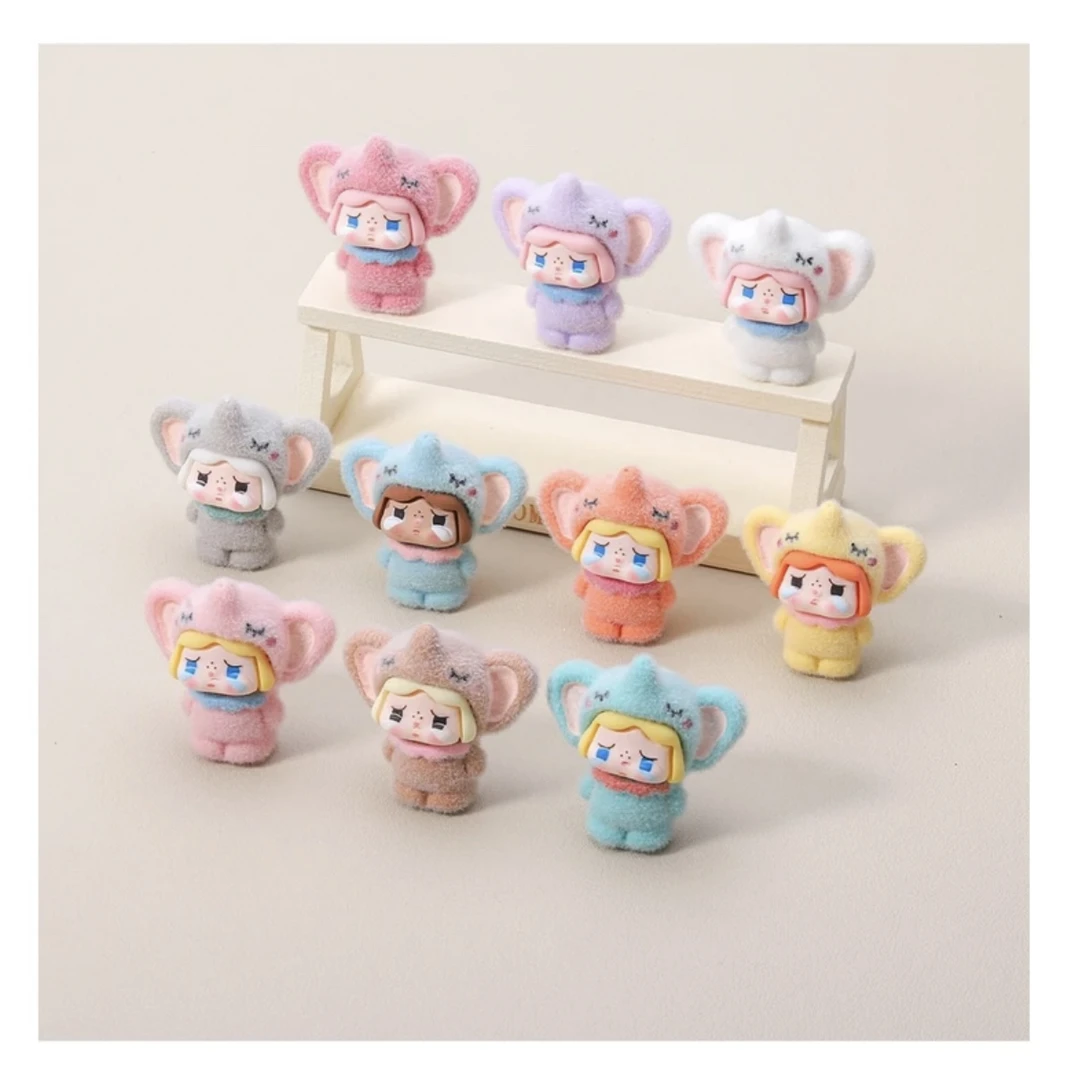 【九宫格+对对碰】植绒大象diy萌粒摆件手机挂件