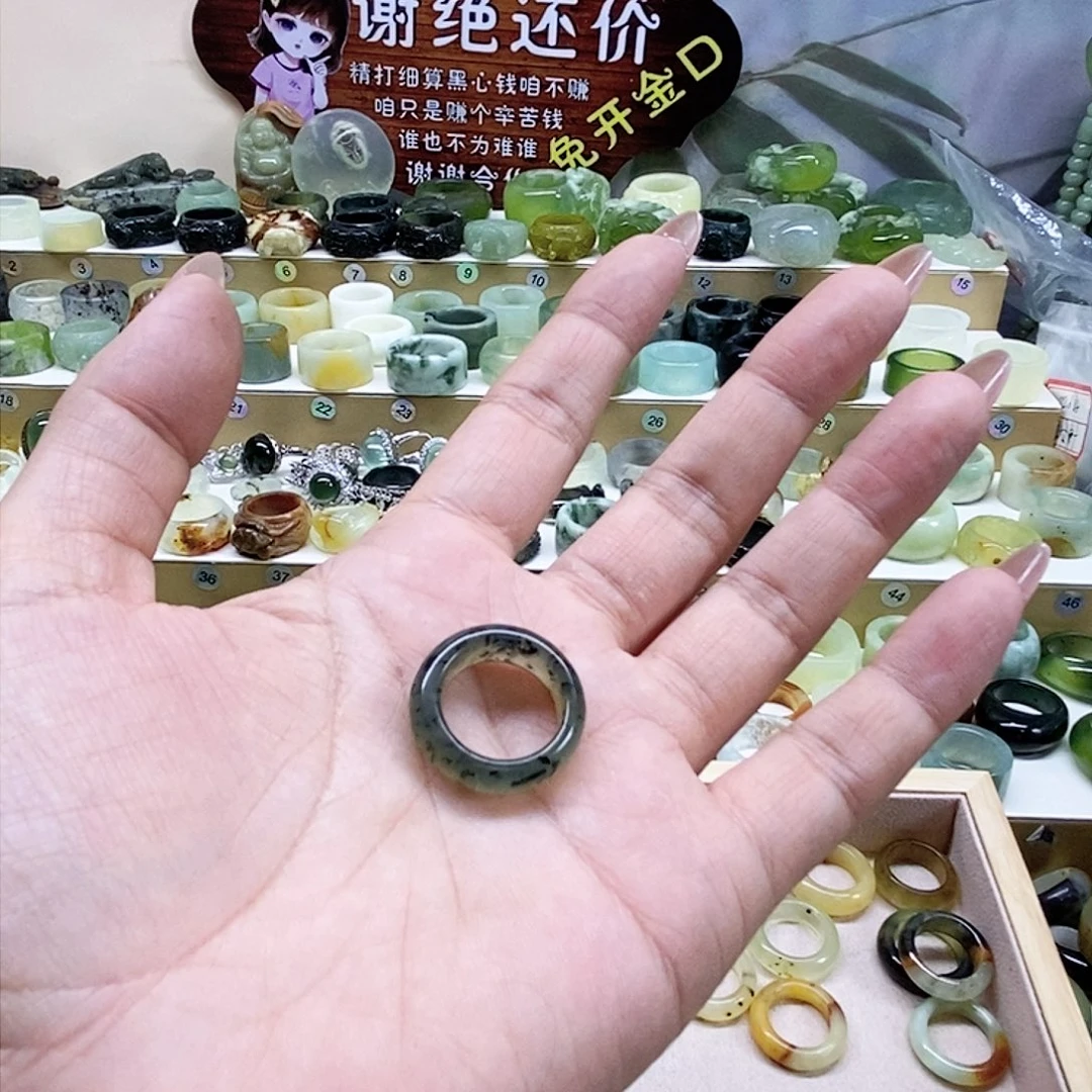 岫玉天然玉石未镶嵌7*1