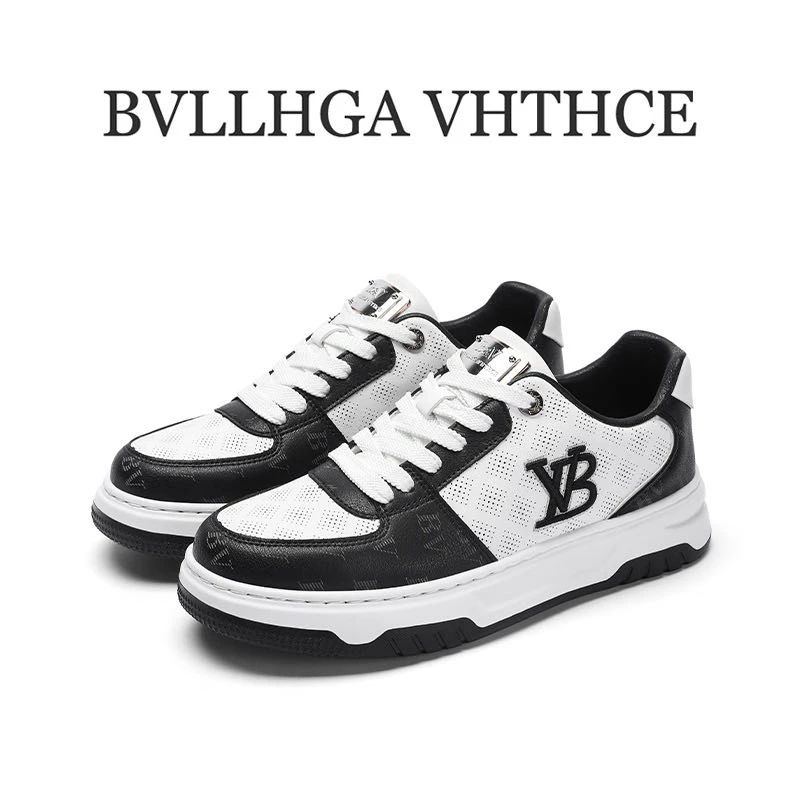 BVLLHGA VHTHCE(私人订制高版)夏季轻奢百搭透气男士真皮休闲板鞋