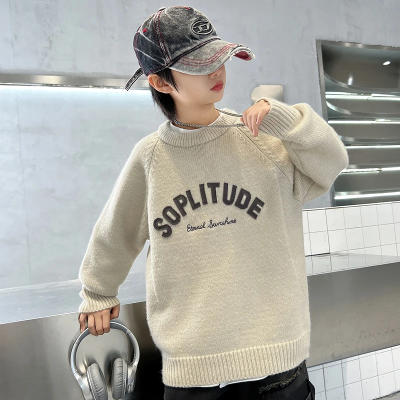 男童毛衣2025新款秋冬款儿童加厚冬装帅气上衣中大童针织衫冬季潮